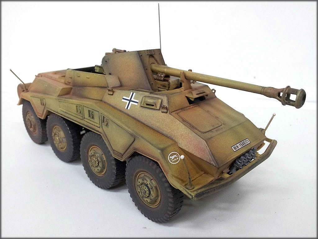 German SdKfz 234/4 Eight Wheeled Armoured Car with Anti-Tank Gun (for the Rob McCallum Collection)